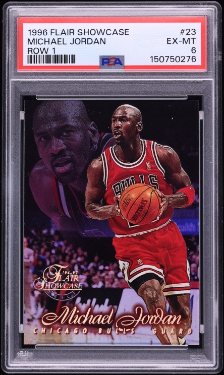 1996 Flair Showcase Row 1 Michael Jordan #23 PSA 6 EXMT