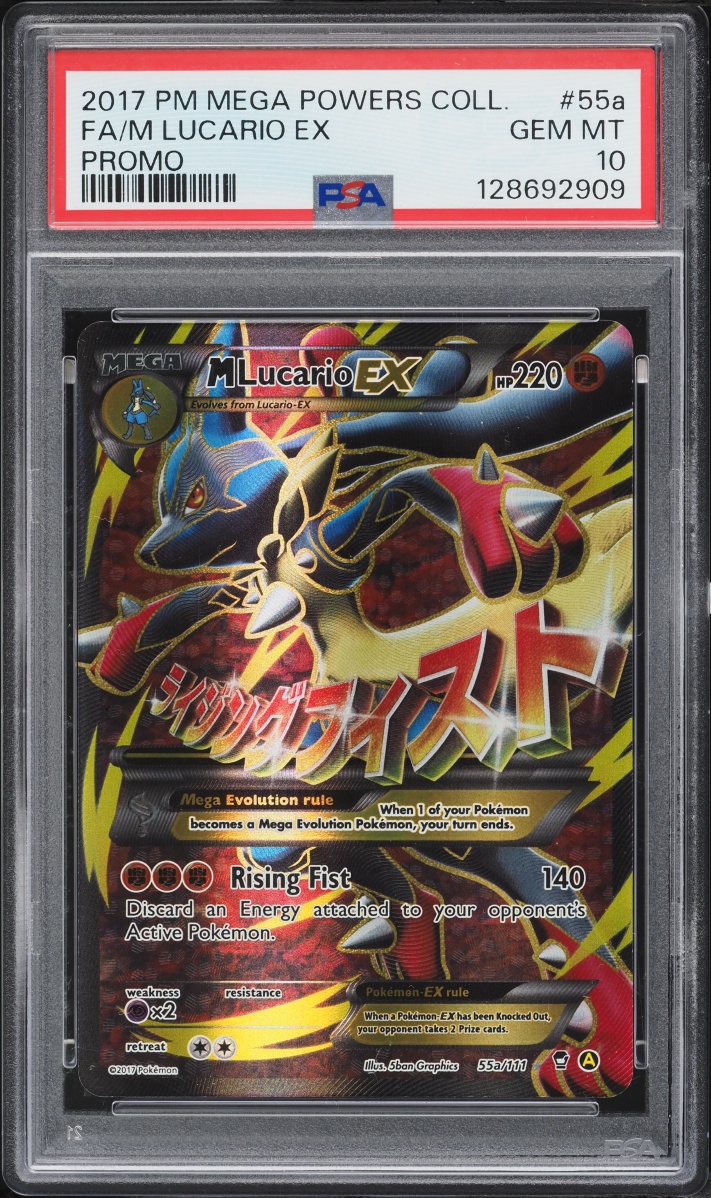 2017 Pokemon XY Furious Fists Mega Powers Collection Full Art M Lucario EX #55a PSA 10 GEM MINT