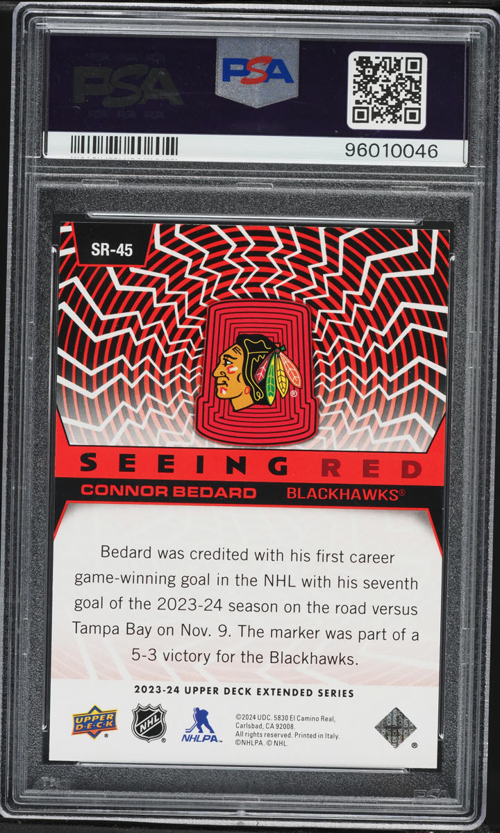 2023 Upper Deck Seeing Red Connor Bedard ROOKIE #SR45 PSA 10 GEM MINT