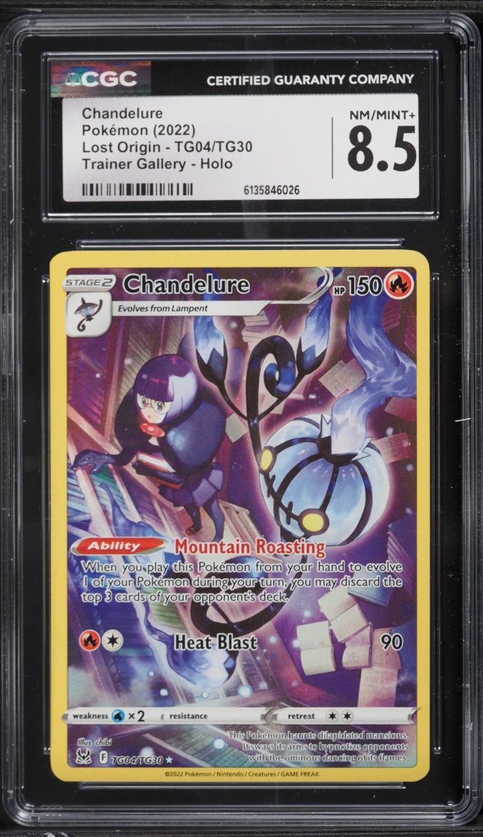 2022 Pokemon Sword & Shield Lost Origin Chandelure #TG04 CGC 8.5 NM-MT+