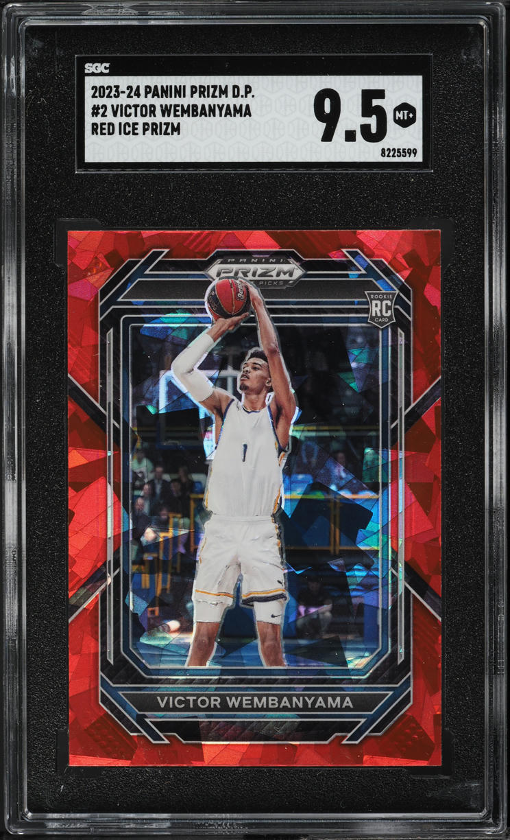2023 Panini Prizm Draft Picks Red Ice Victor Wembanyama ROOKIE #2 SGC 9.5 MINT+
