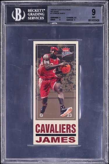 2003 Fleer E-X LeBron James ROOKIE #102 PSA 9 MINT on Fanatics Collect