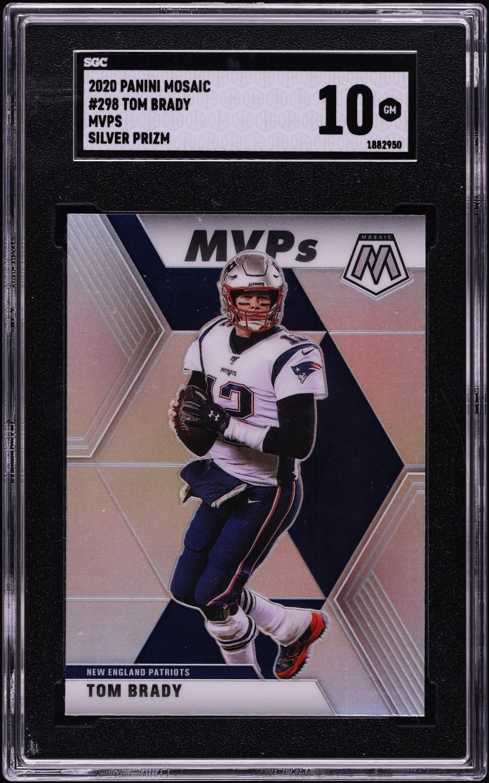2020 Panini Mosaic Mvps Silver Prizm Tom Brady #298 SGC 10 GEM MINT