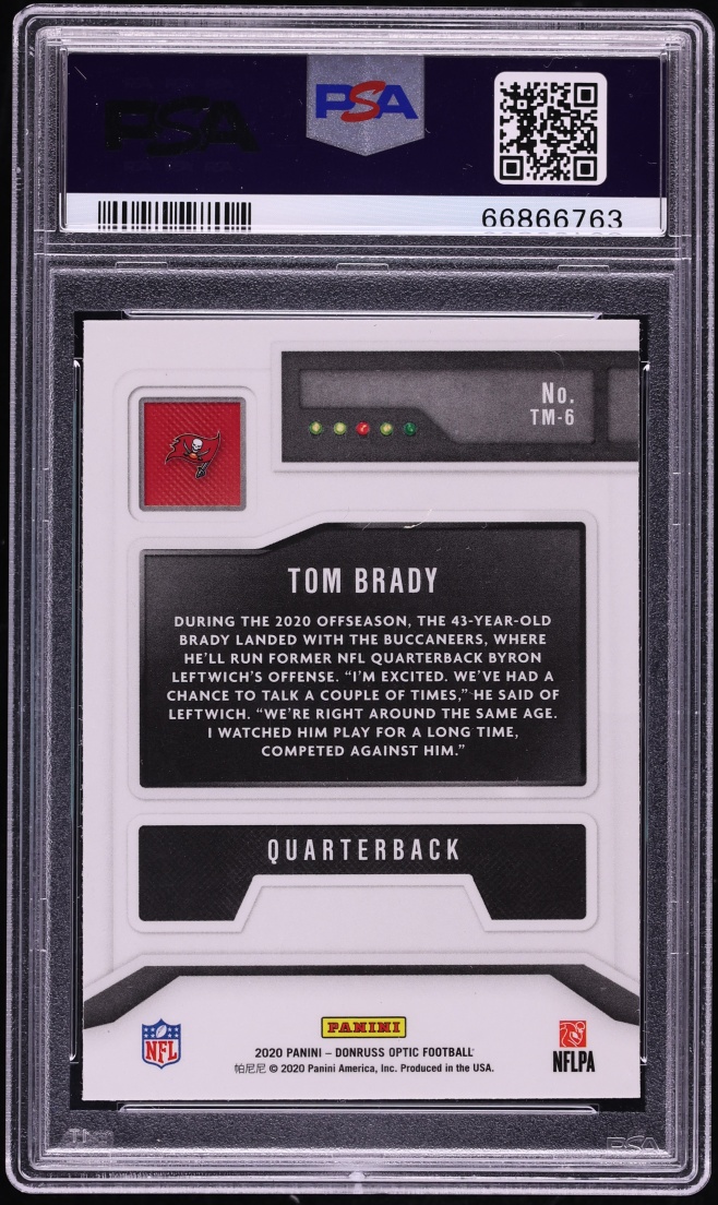 2020 Donruss Optic T-Minus 3 2 1 Tom Brady #TM6 PSA 10 GEM MINT - Photo 2