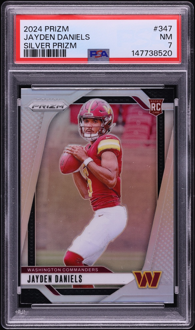 2024 Panini Prizm Silver Jayden Daniels ROOKIE #347 PSA 7 NRMT