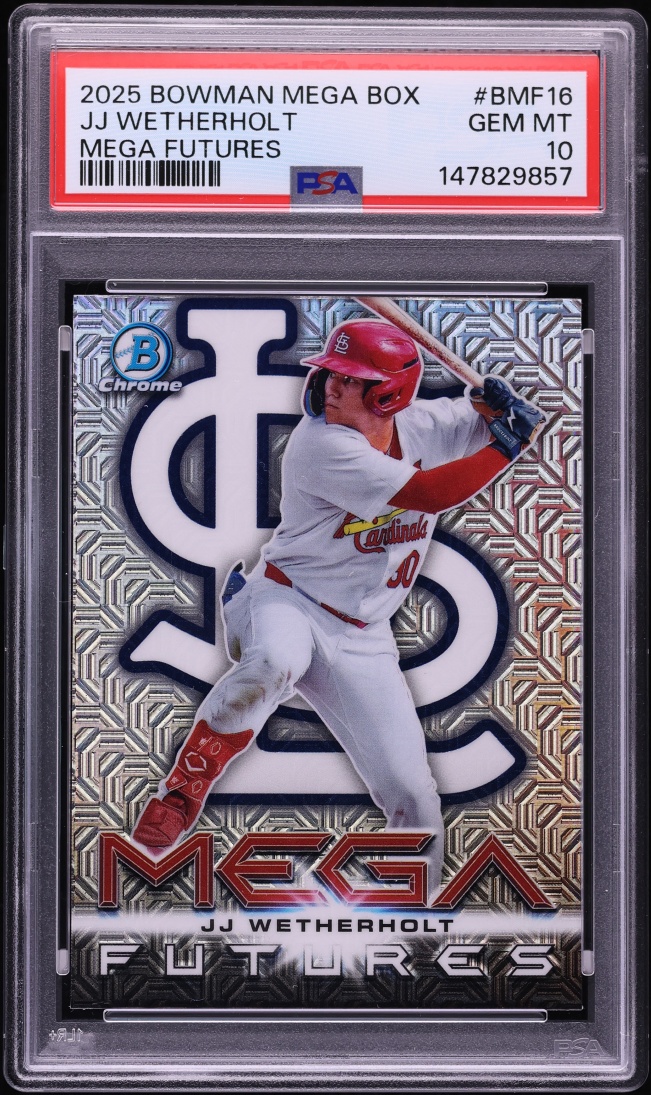2025 Bowman Chrome Mega Box Futures JJ Wetherholt PROSPECT #BMF-16 PSA 10 GEM MINT
