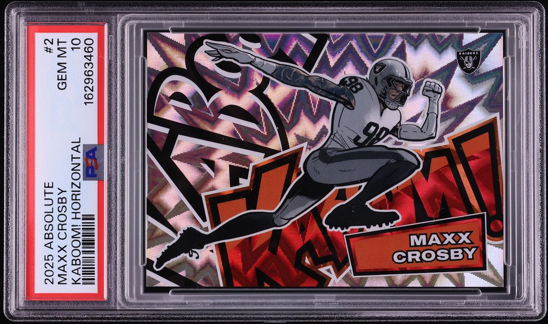 2025 Absolute Kaboom! Horizontal Maxx Crosby #2 PSA 10 GEM MINT