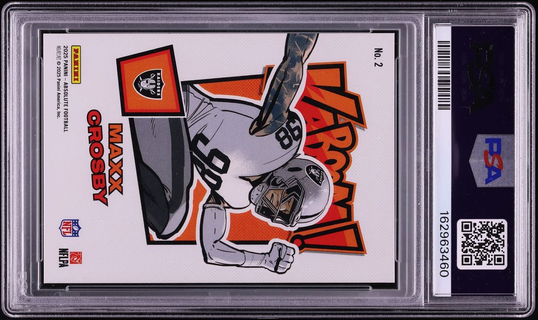 2025 Absolute Kaboom! Horizontal Maxx Crosby #2 PSA 10 GEM MINT - Photo 2