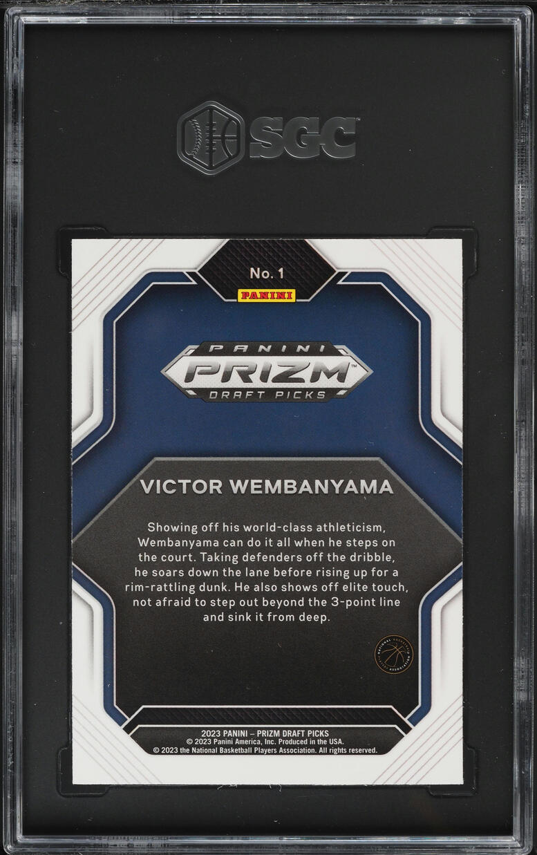 2023 Panini Prizm Draft Picks Fireworks Victor Wembanyama ROOKIE #1 SGC 9 MINT
