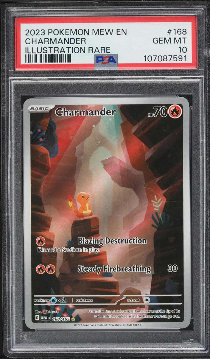 2023 Pokemon Scarlet & Violet 151 IR Charmander #168 PSA 10 GEM MINT