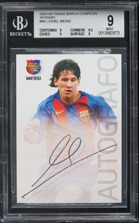 2004 Panini Sports Mega Cracks La Liga Lionel Messi RC AUTO DNA 10