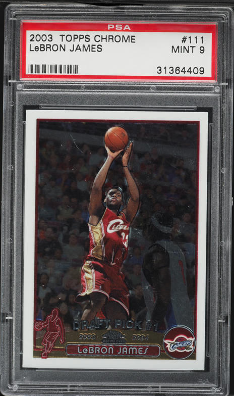 NBA カード Lebron James Topps Chrome PSA9 2003 Topps Chrome LeBron James ROOKIE RC #111 PSA 9 MINT on