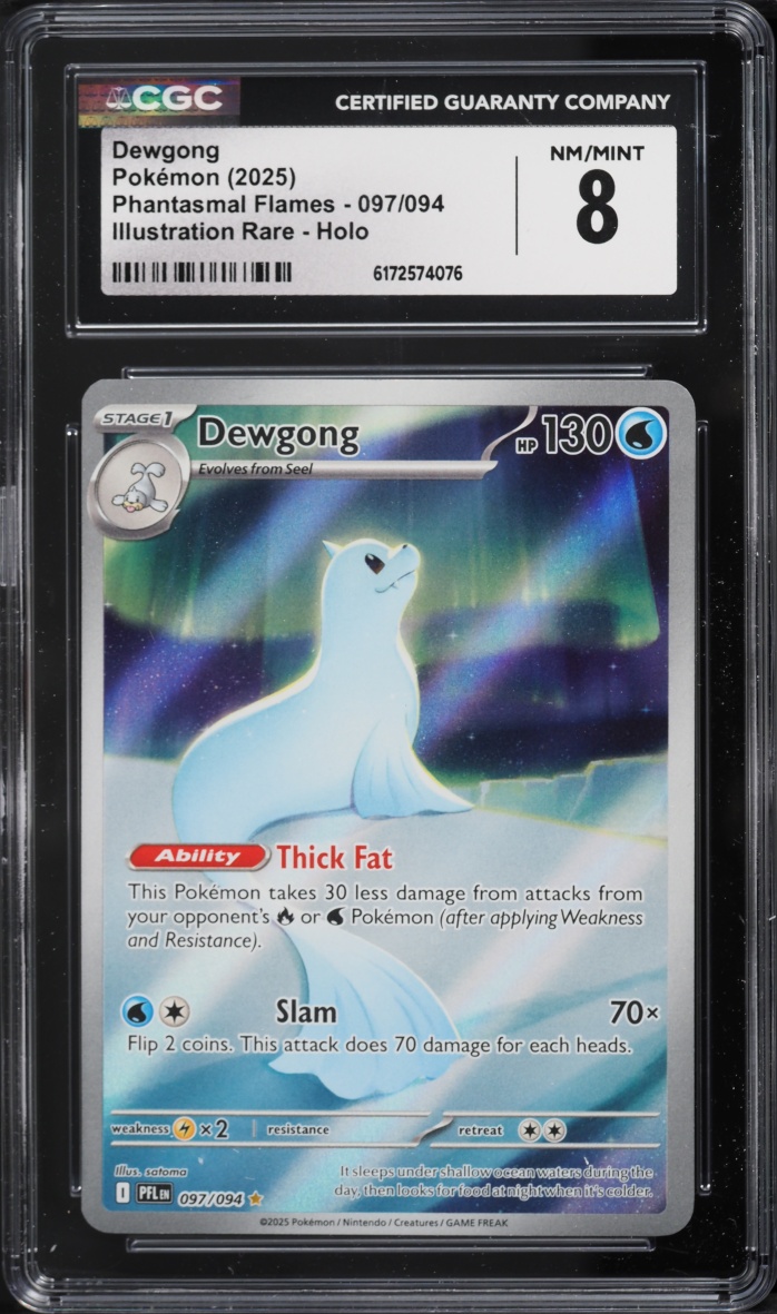 2025 Pokemon Mega Evolution Phantasmal Flames IR Dewgong #97 CGC 8 NM-MT