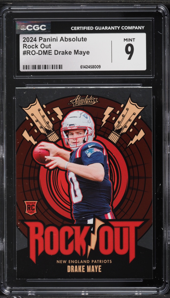 2024 Absolute Rock Out Drake Maye ROOKIE #RO-DME CGC 9 MINT