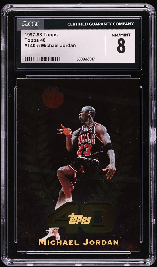 1997 Topps 40 Michael Jordan #T40-5 CGC 8 NM-MT