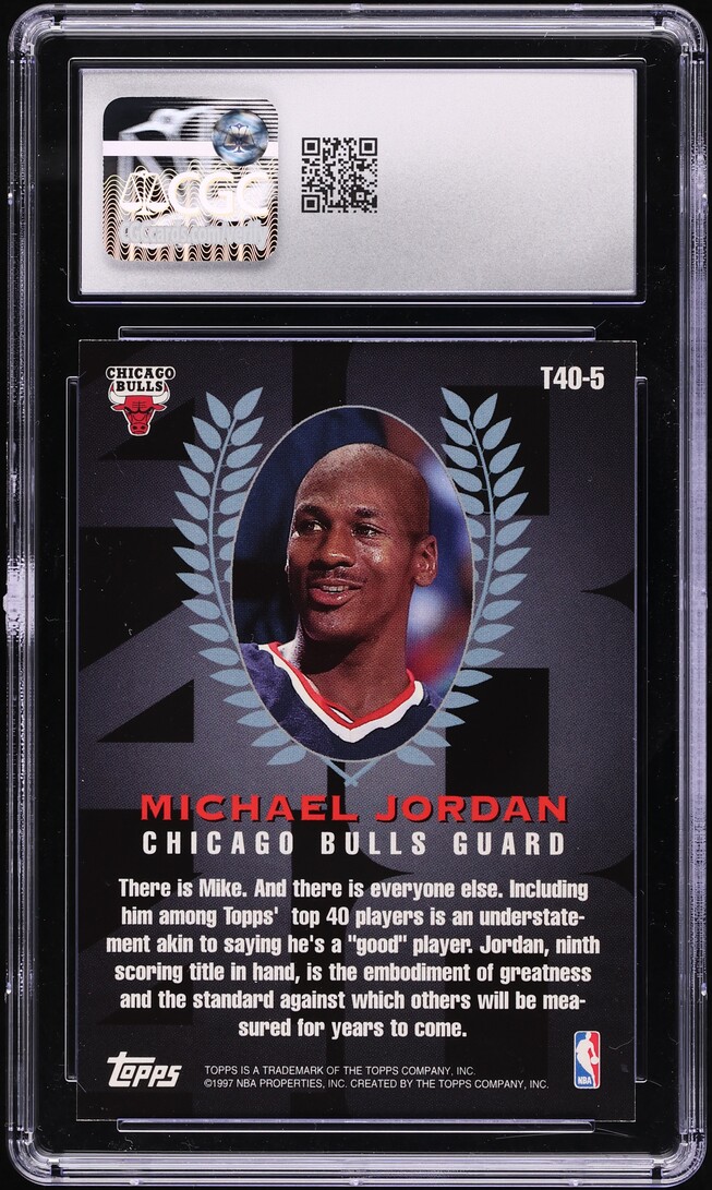 1997 Topps 40 Michael Jordan #T40-5 CGC 8 NM-MT