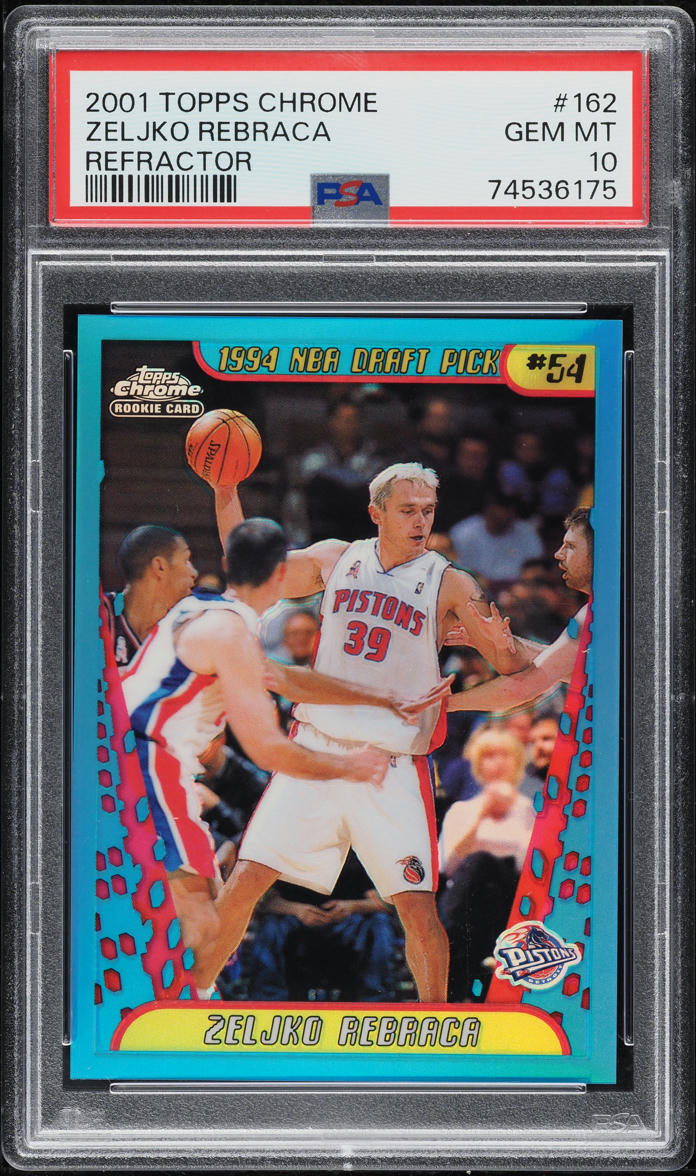 2001 Topps Chrome Refractor Zeljko Rebraca ROOKIE #162 PSA 10 GEM MINT