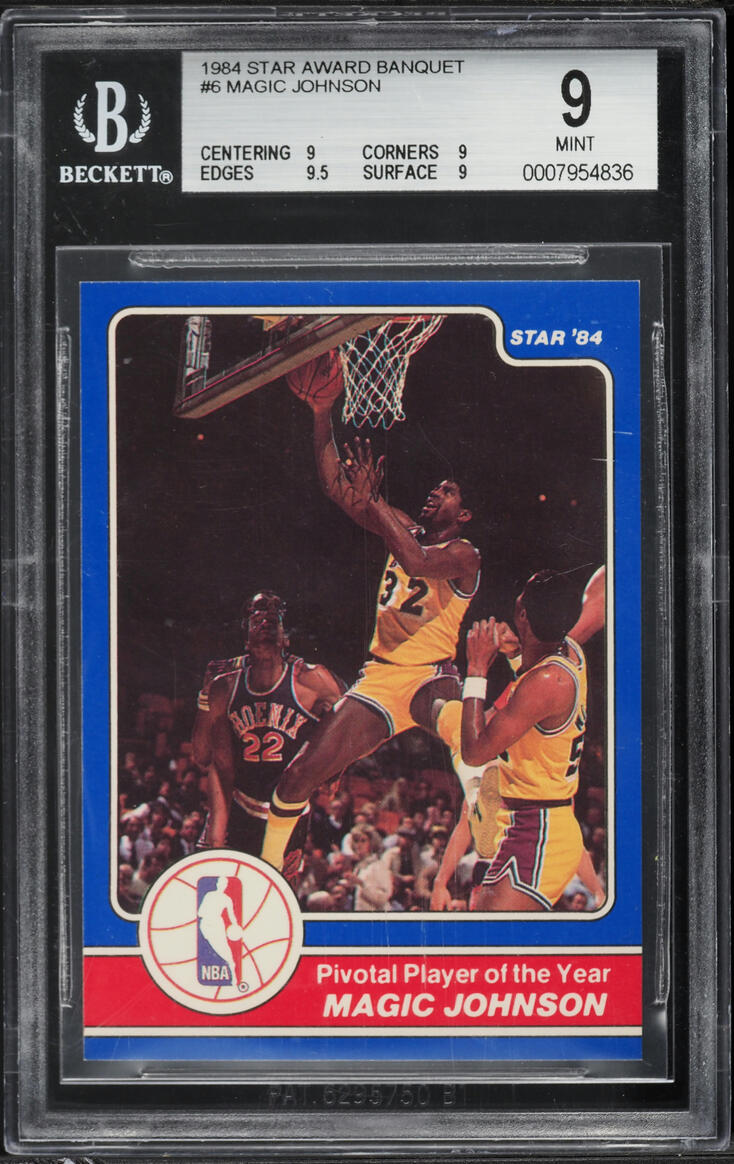 1984 Star Award Banquet Magic Johnson #6 BGS 9 MINT