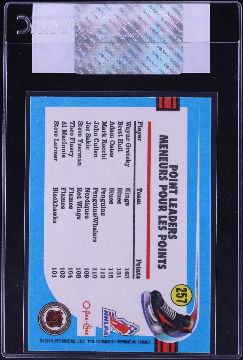 1991 O-Pee-Chee Hockey Wayne Gretzky #257 CGC AUTH