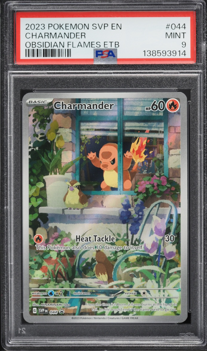 2023 Pokemon Scarlet & Violet Promo Obsidian Flames ETB Full Art Charmander #44 PSA 9 MINT