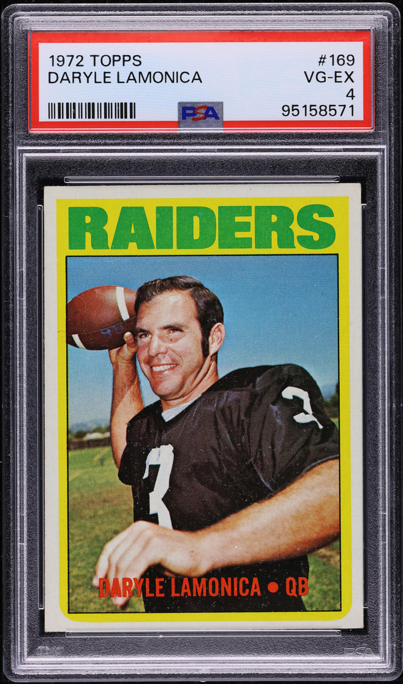 1972 Topps Football Daryle Lamonica #169 PSA 4 VGEX