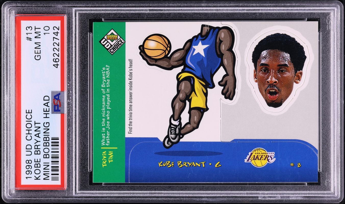 1998 Upper Deck Choice Mini Bobbing Head Kobe Bryant #13 PSA 10 GEM MINT
