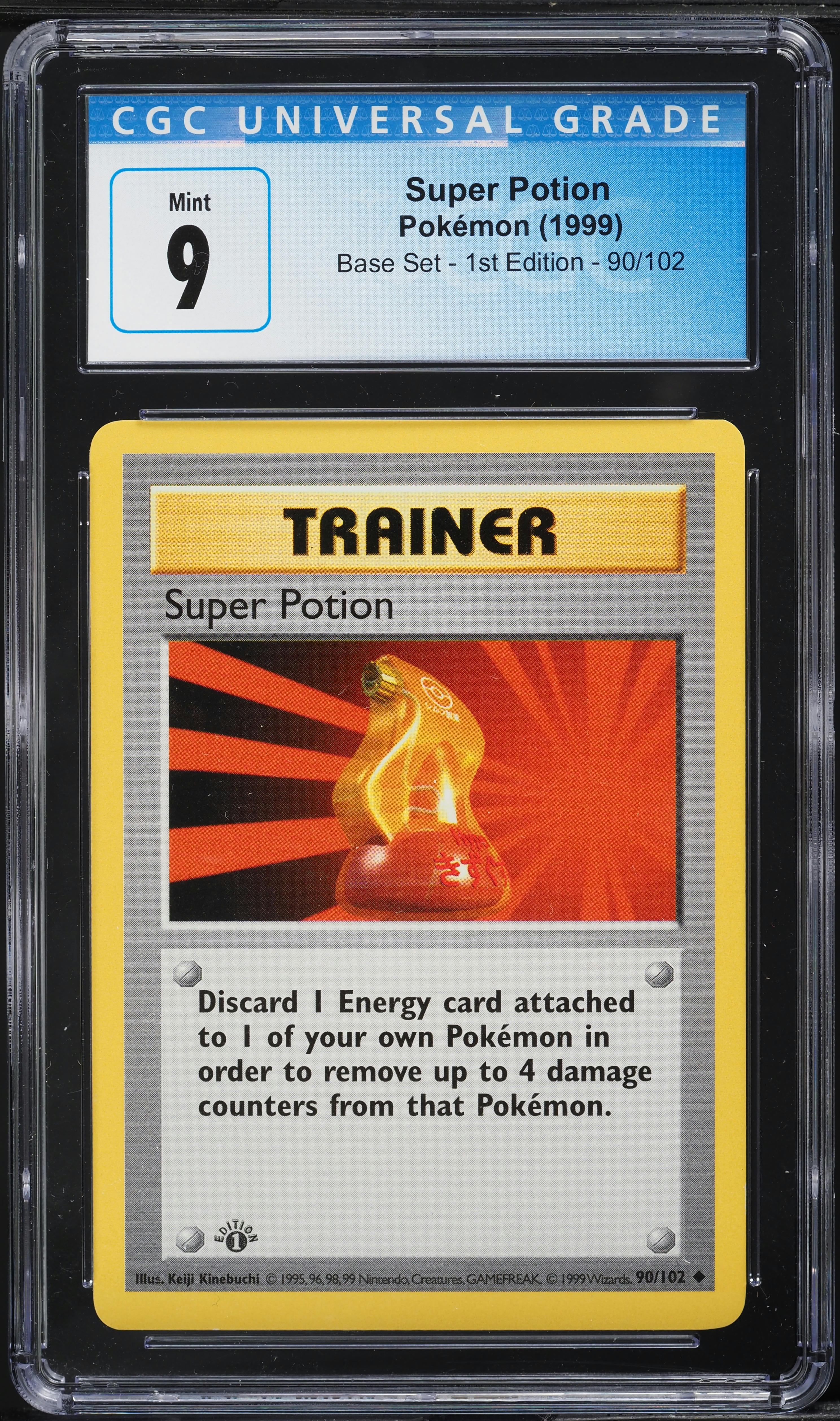 1999 Pokemon Base Set Shadowless 1st Edition Super Potion #90 CGC 9 MINT