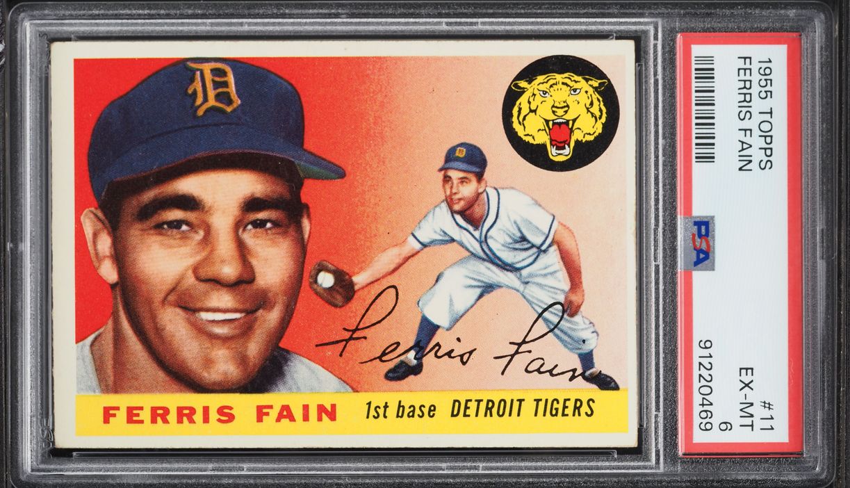 1955 Topps Ferris Fain #11 PSA 6 EXMT