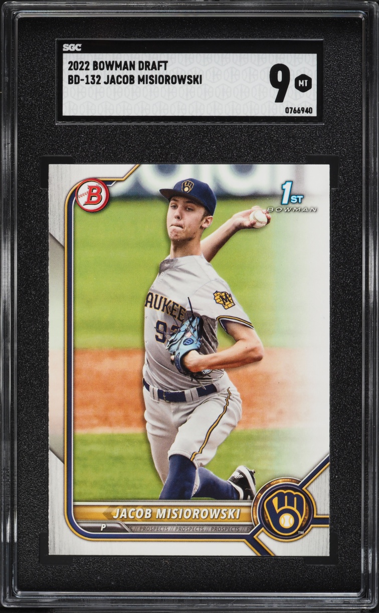 2022 Bowman Draft Jacob Misiorowski PROSPECT #BD-132 SGC 9 MINT
