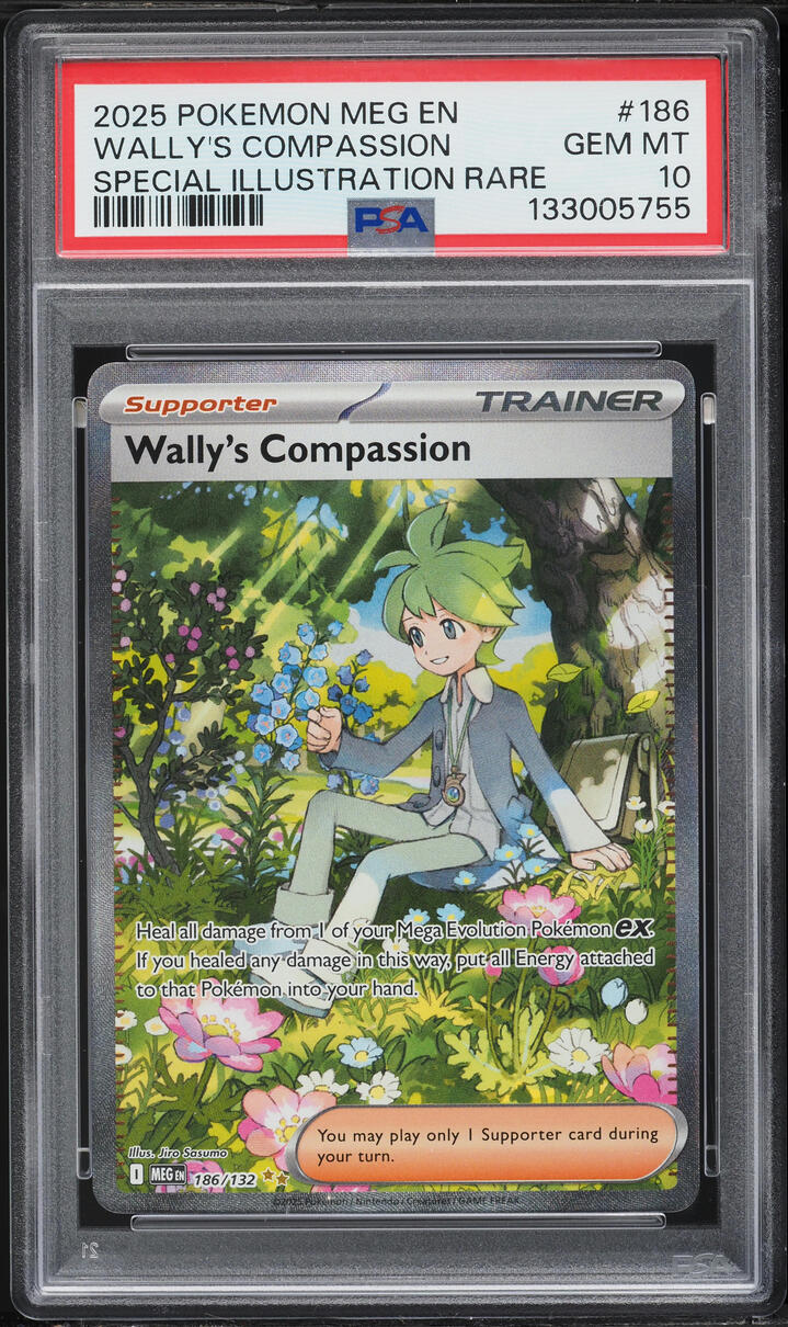 2025 Pokemon Mega Evolution SIR Wally's Compassion #186 PSA 10 GEM MINT