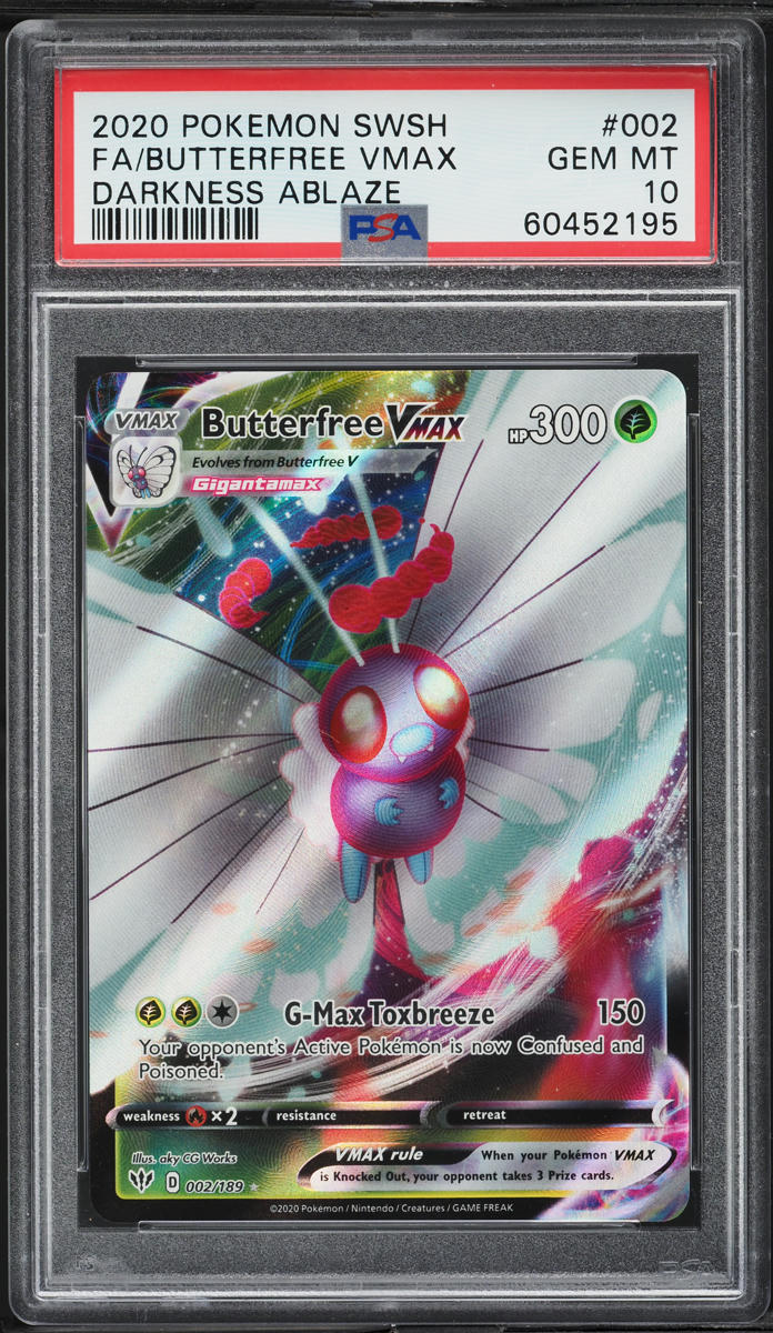 2020 Pokemon SWSH Darkness Ablaze Full Art Butterfree VMAX #2 PSA 10 GEM MINT