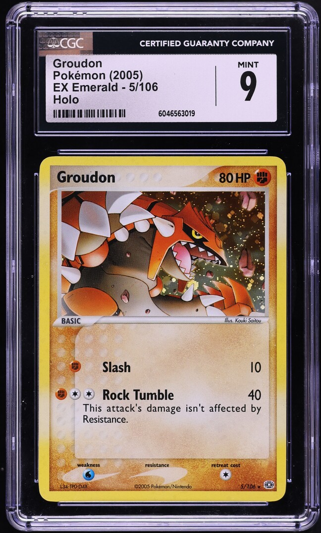 2005 Pokemon EX Emerald Holo Groudon #5 CGC 9 MINT