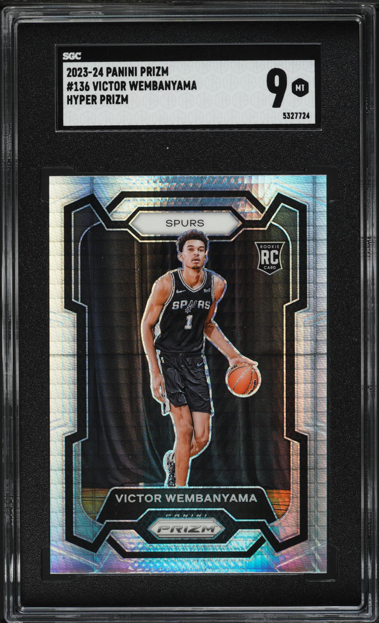 2023 Panini Prizm Hyper Victor Wembanyama ROOKIE #136 SGC 9 MINT
