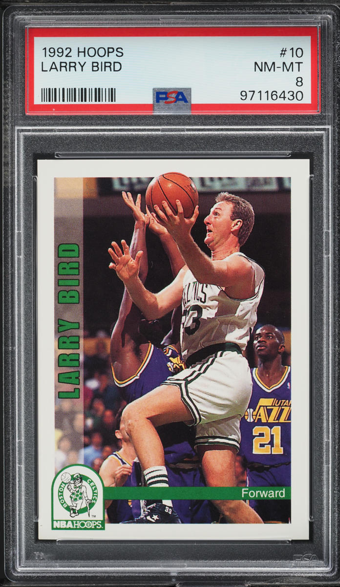 1992 Hoops Larry Bird #10 PSA 8 NM-MT