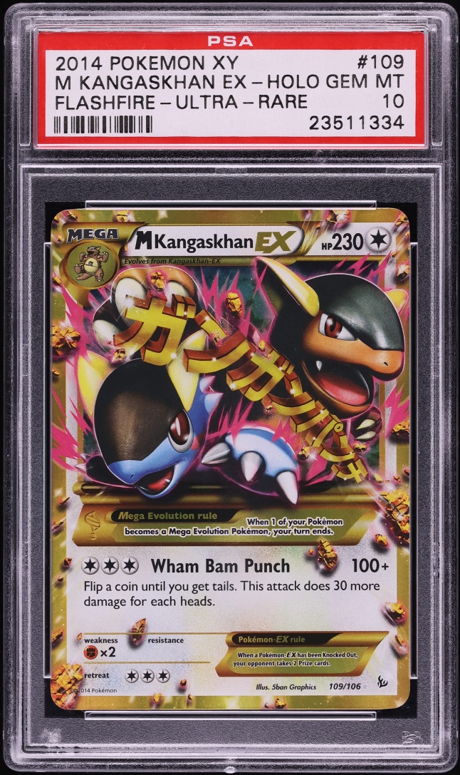 2014 Pokemon XY Flashfire Holo M Kangaskhan EX #109 PSA 10 GEM MINT