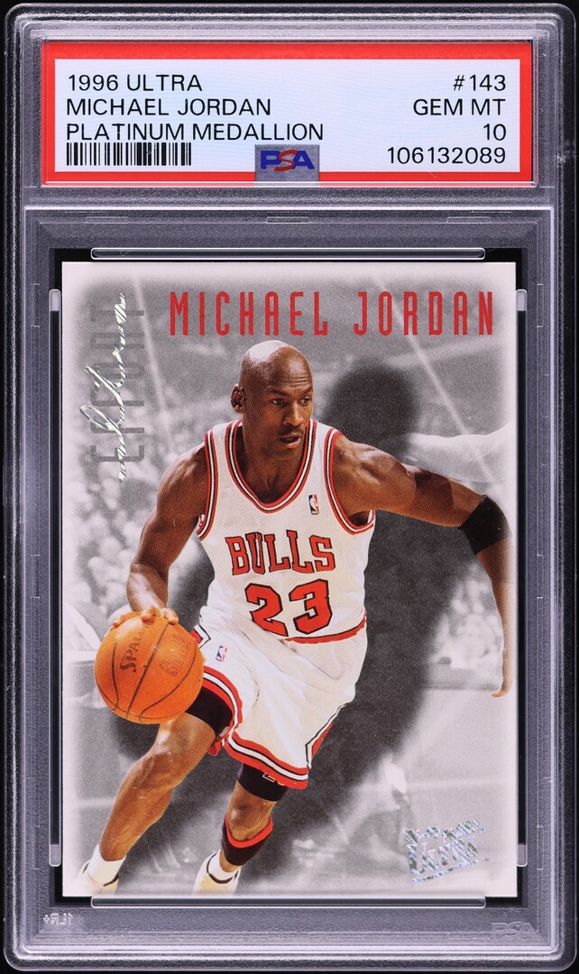 1996 Ultra Platinum Medallion Michael Jordan #143 PSA 10 GEM MINT
