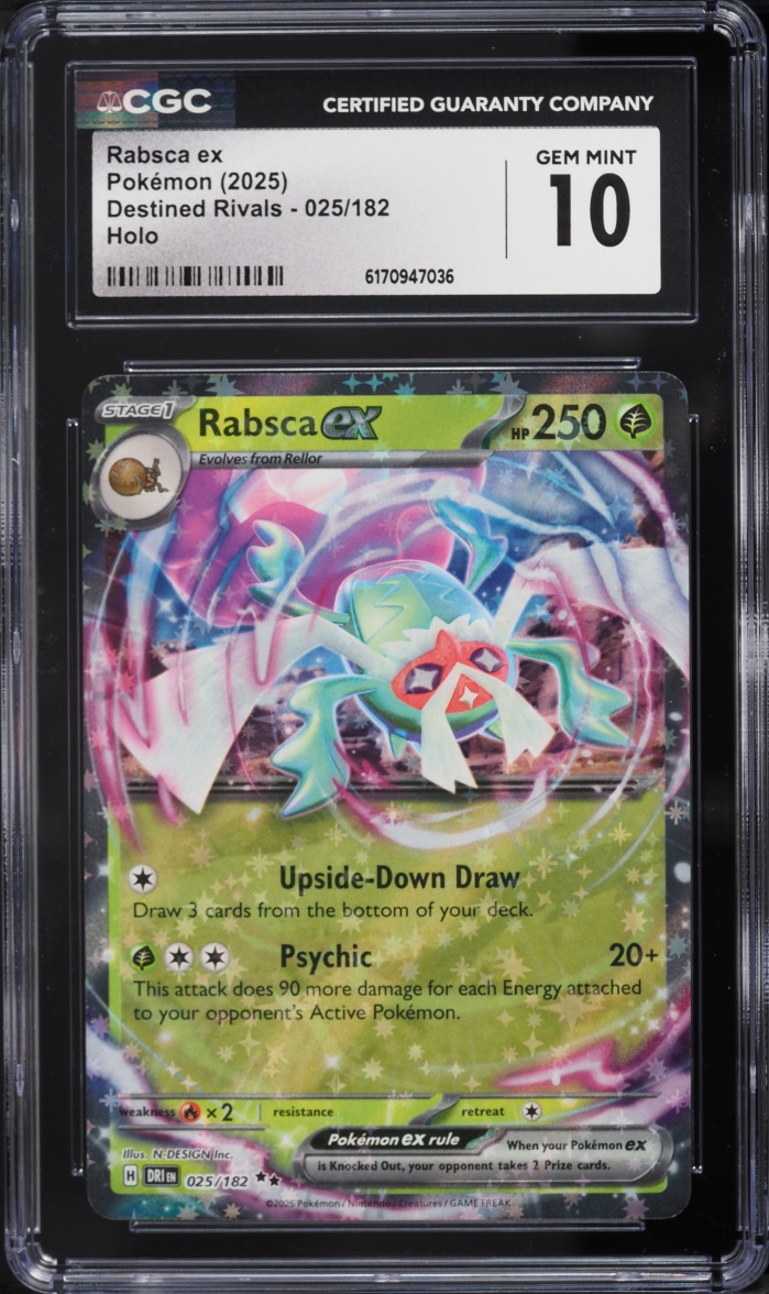 2025 Pokemon Scarlet & Violet Destined Rivals Holo Rabsca ex #25 CGC 10 GEM MINT