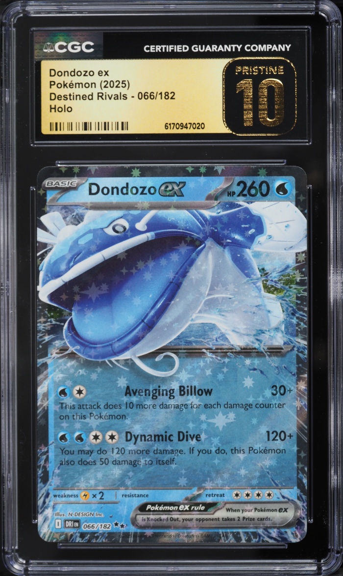 2025 Pokemon Scarlet & Violet Destined Rivals Holo Dondozo ex #66 CGC 10 PRISTINE