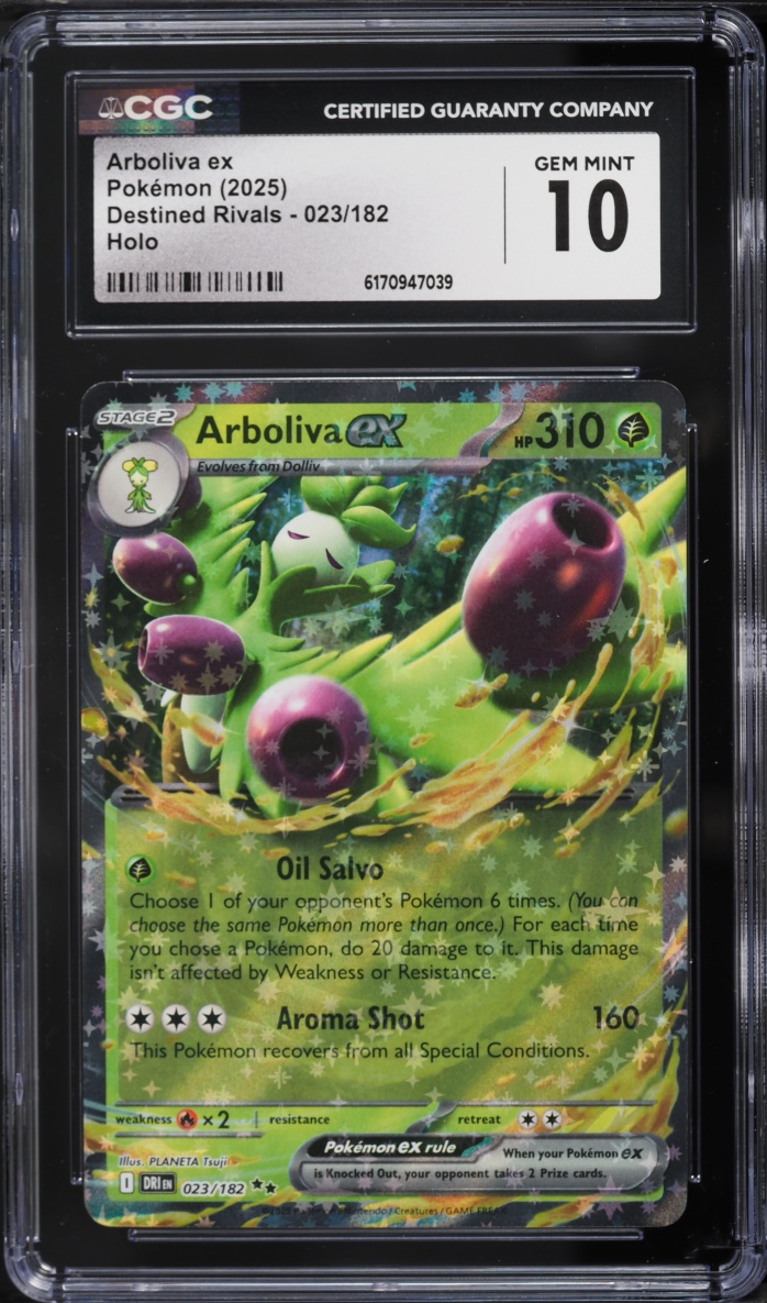2025 Pokemon Scarlet & Violet Destined Rivals Holo Arboliva EX #23 CGC 10 GEM MINT