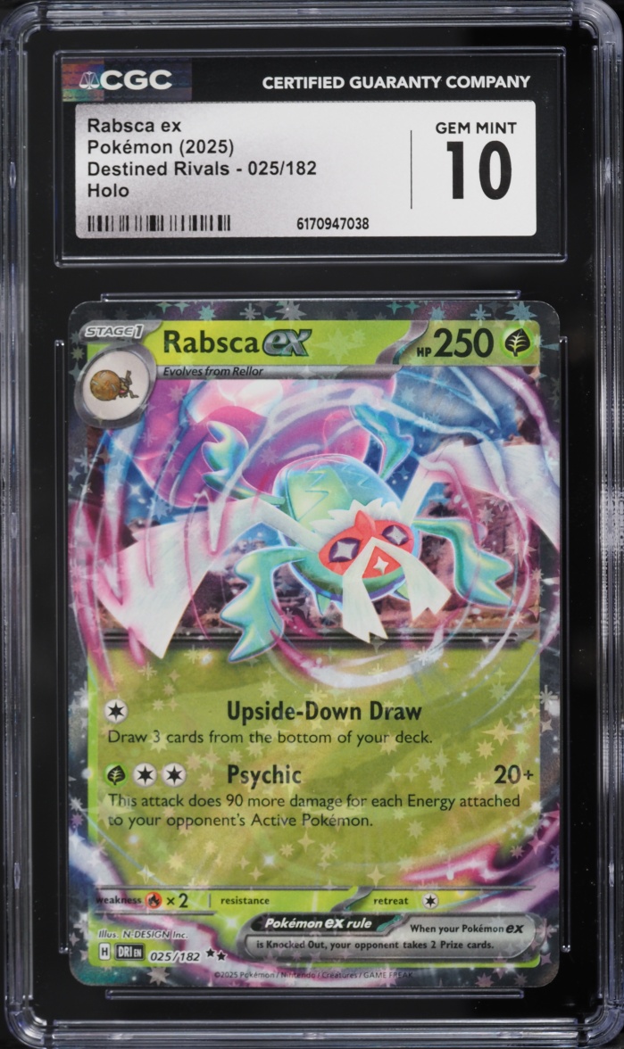 2025 Pokemon Scarlet & Violet Destined Rivals Holo Rabsca ex #25 CGC 10 GEM MINT