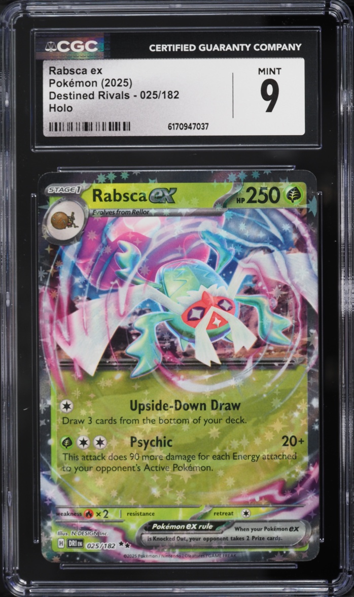 2025 Pokemon Scarlet & Violet Destined Rivals Holo Rabsca ex #25 CGC 9 MINT