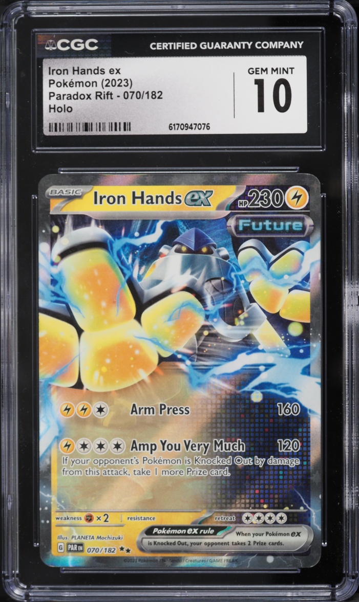 2023 Pokemon Scarlet & Violet Paradox Rift Holo Iron Hands ex #70 CGC 10 GEM MINT