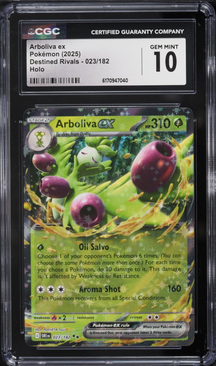2025 Pokemon Scarlet & Violet Destined Rivals Holo Arboliva EX #23 CGC 10 GEM MINT