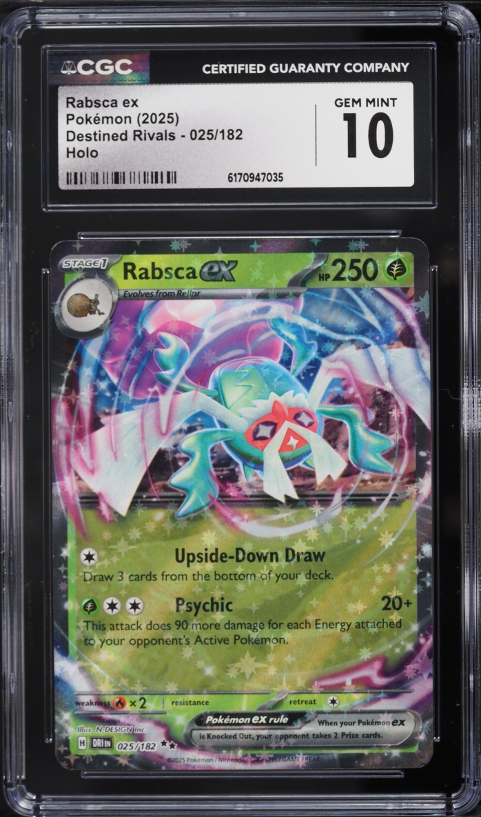 2025 Pokemon Scarlet & Violet Destined Rivals Holo Rabsca ex #25 CGC 10 GEM MINT