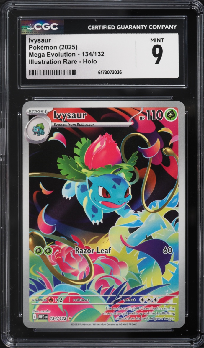 2025 Pokemon Mega Evolution IR Ivysaur #134 CGC 9 MINT