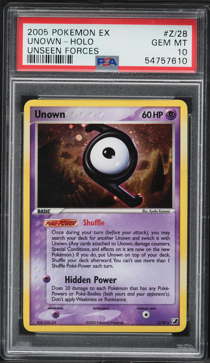 2005 Pokemon EX Unseen Forces Holo Unown #Z/28 PSA 10 GEM MINT