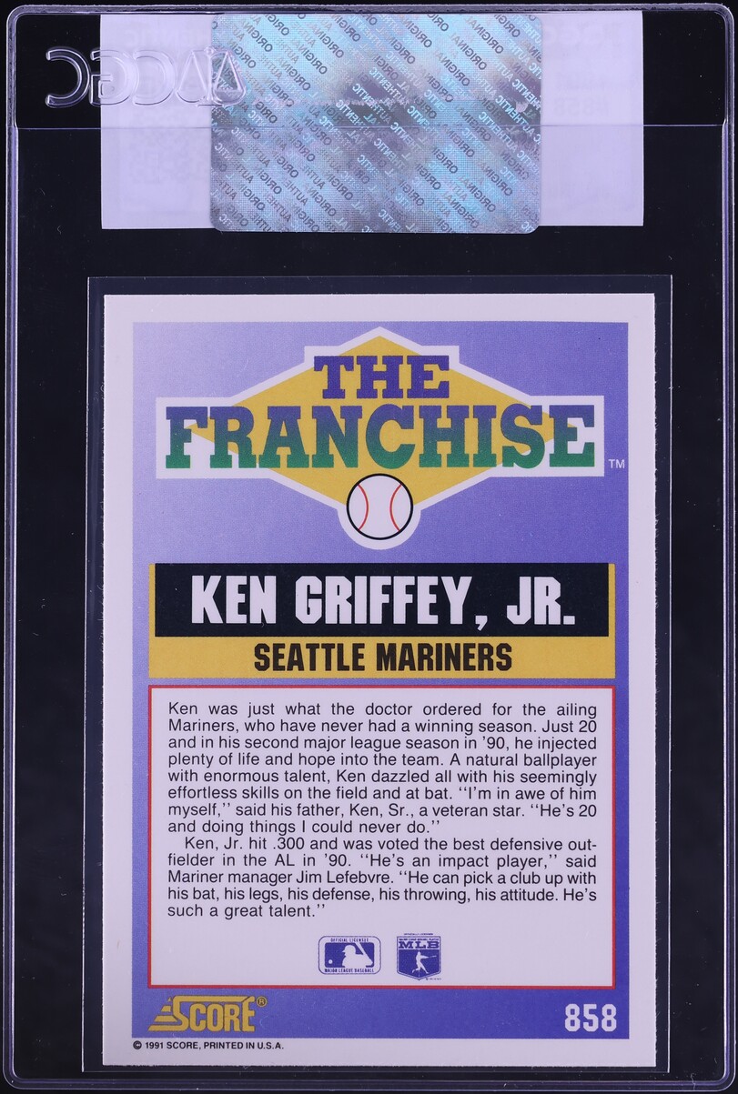 1991 Score Ken Griffey Jr. #858 CGC AUTH