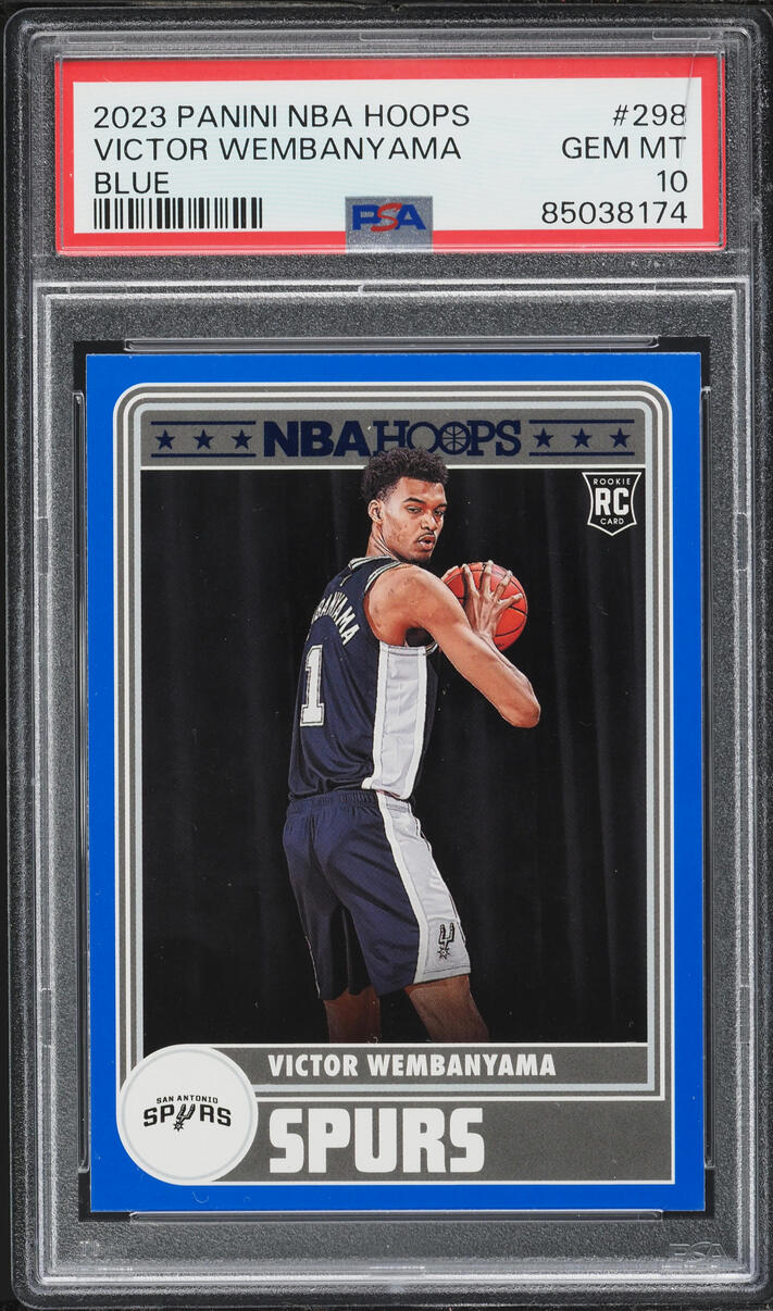 2023 Hoops Blue Victor Wembanyama ROOKIE #298 PSA 10 GEM MINT