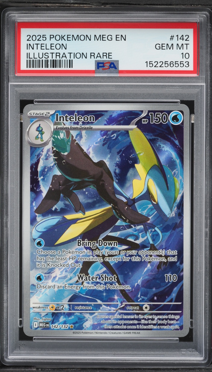 2025 Pokemon Mega Evolution IR Inteleon #142 PSA 10 GEM MINT