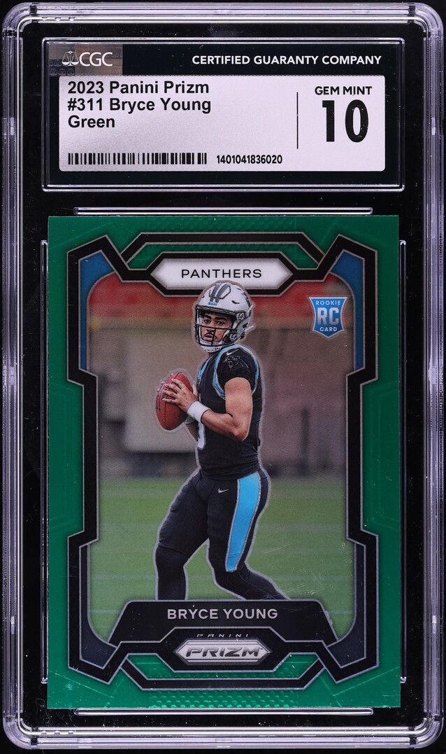 2023 Panini Prizm Green Bryce Young ROOKIE #311 CGC 10 GEM MINT